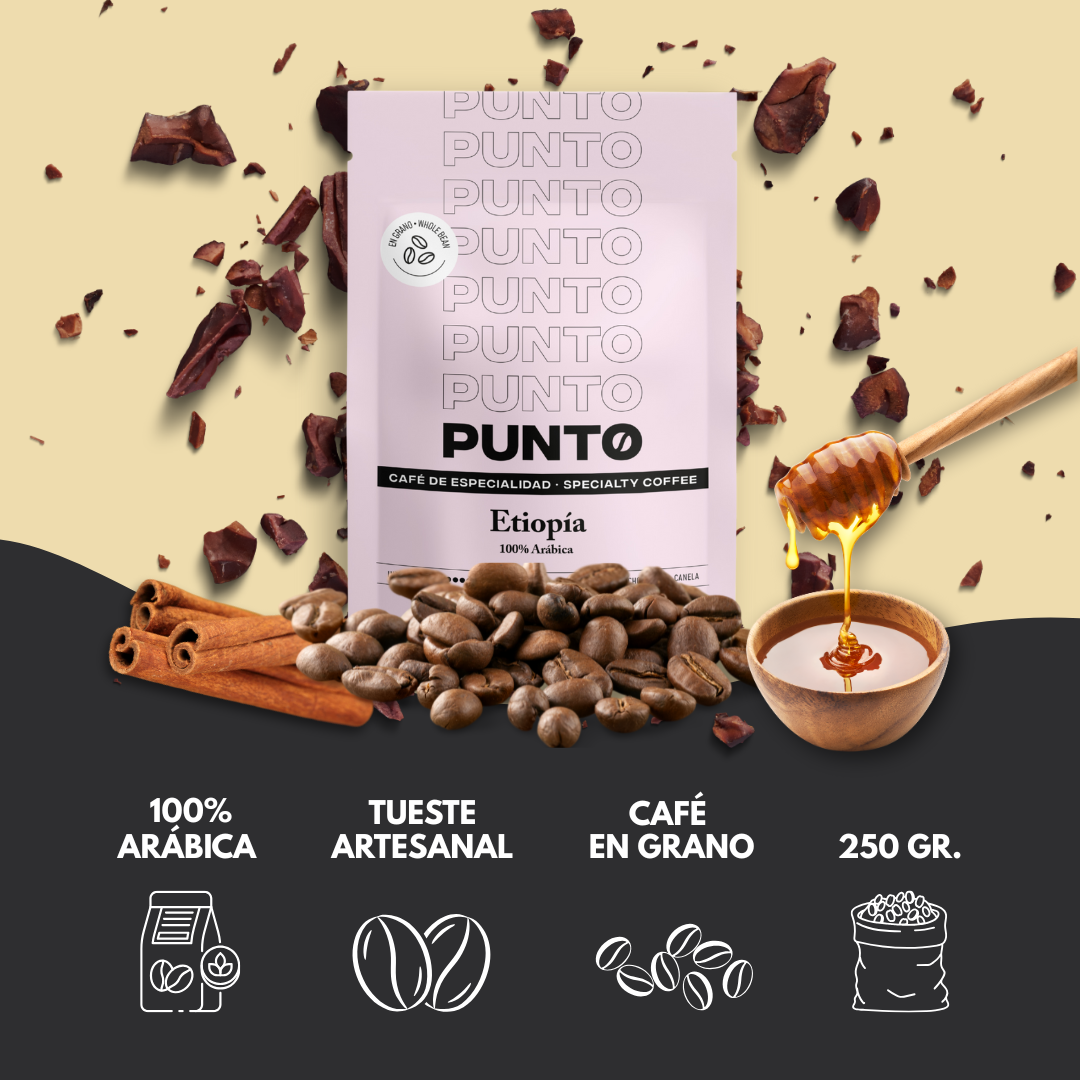 Etiopía 250g | Café en Grano | PUNTO – Café de Especialidad de Origen