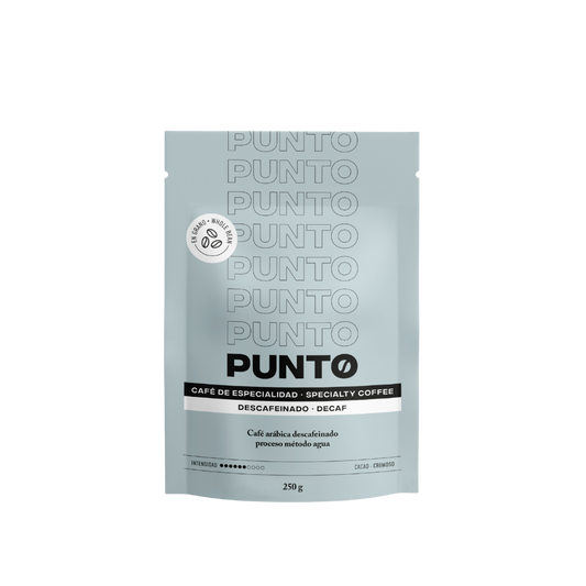 Café en Grano Descafeinado 250g | Punto – Sabor Natural Sin Cafeína